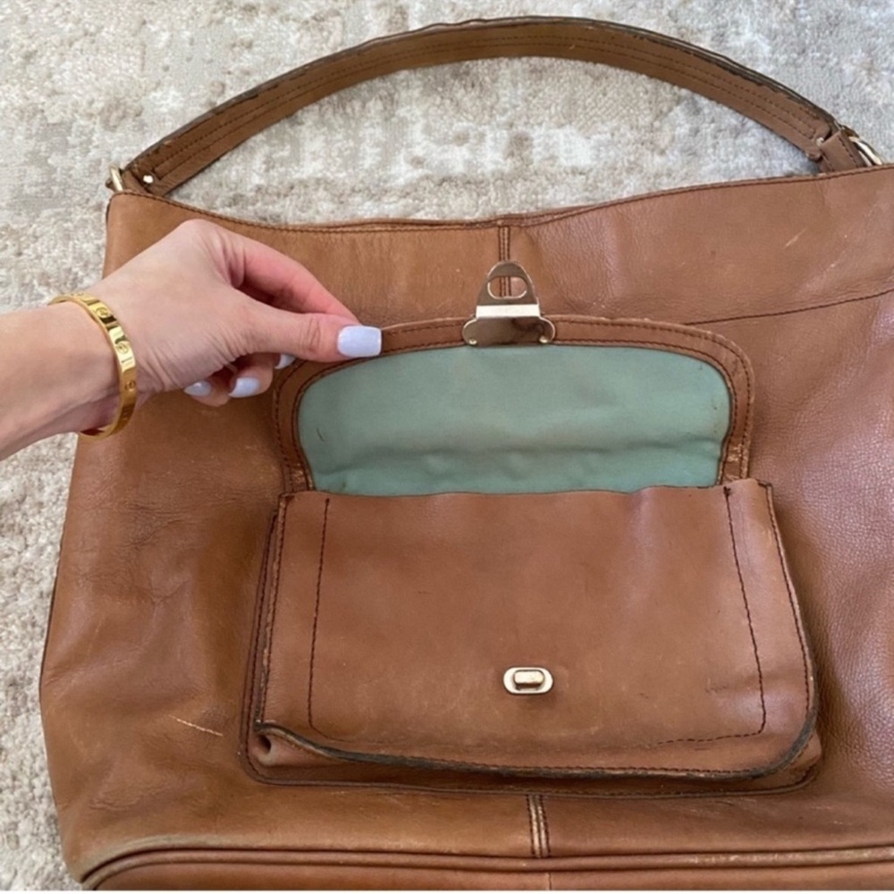 Banana Republic Tan Leather Handbag - Picture 9 of 10